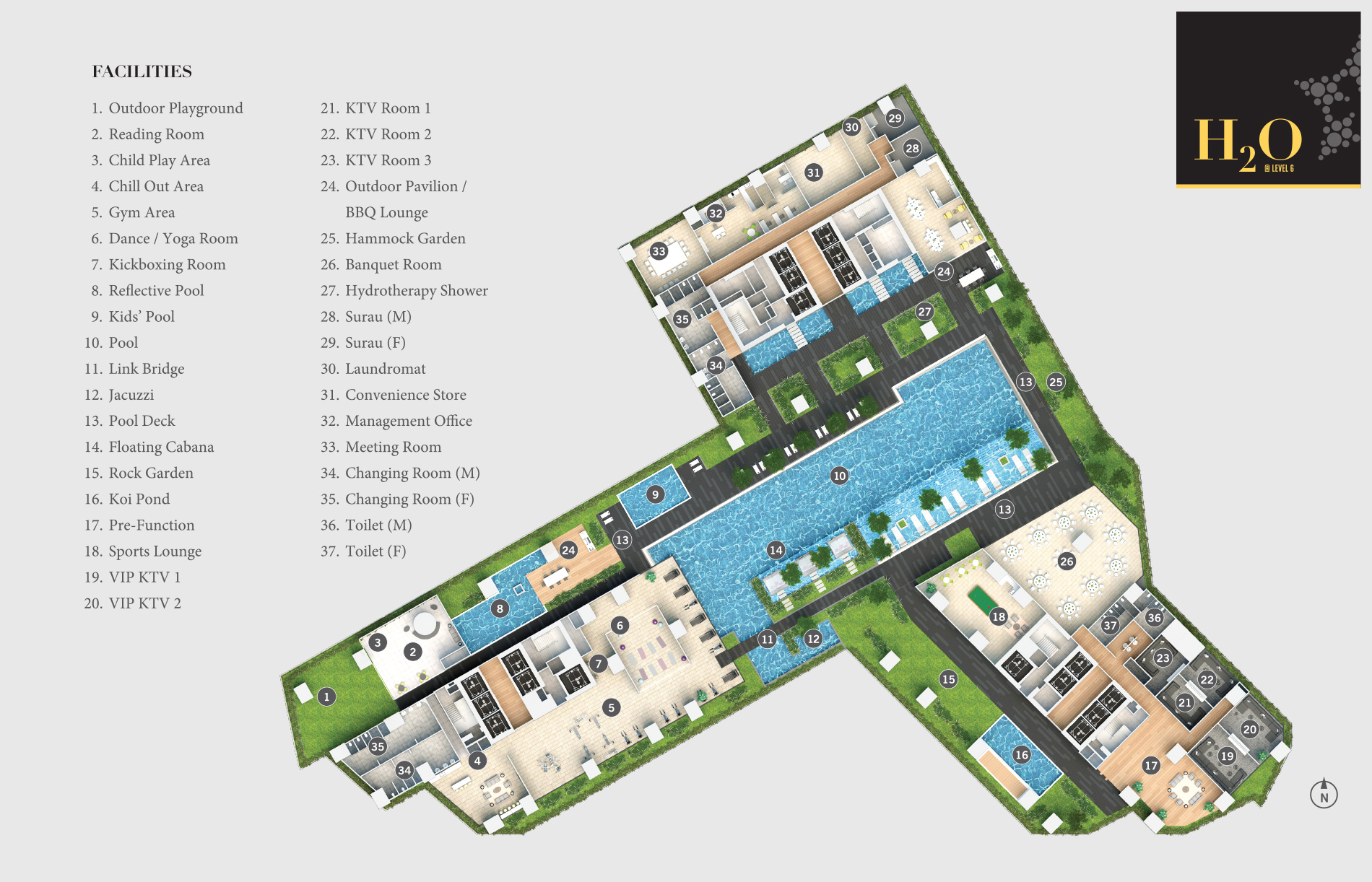 Star Residences's Facilities Plan